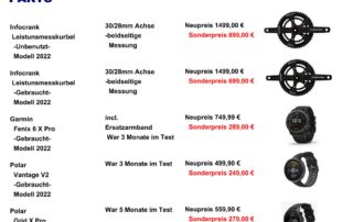 Feine Fahrräder Testparts zu Sonderpreisen 